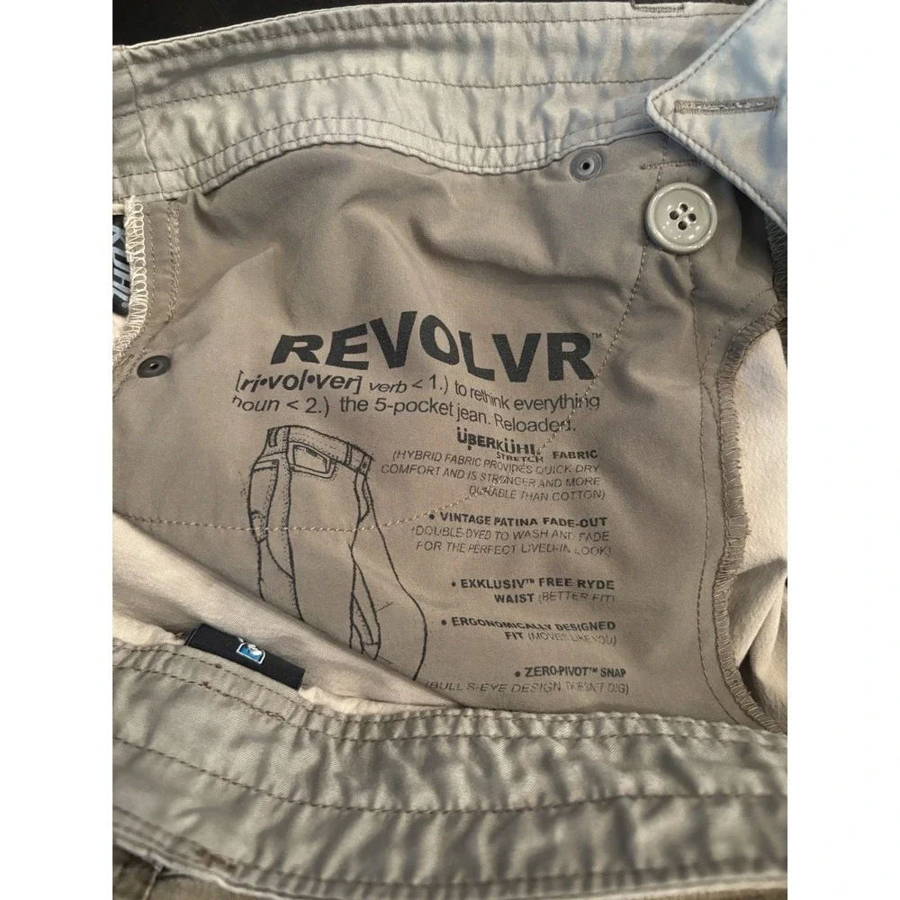 Kuhl Revolvr Pants Men 36x32 Beige Articulated Gusseted Hiking Camp Gorpcore